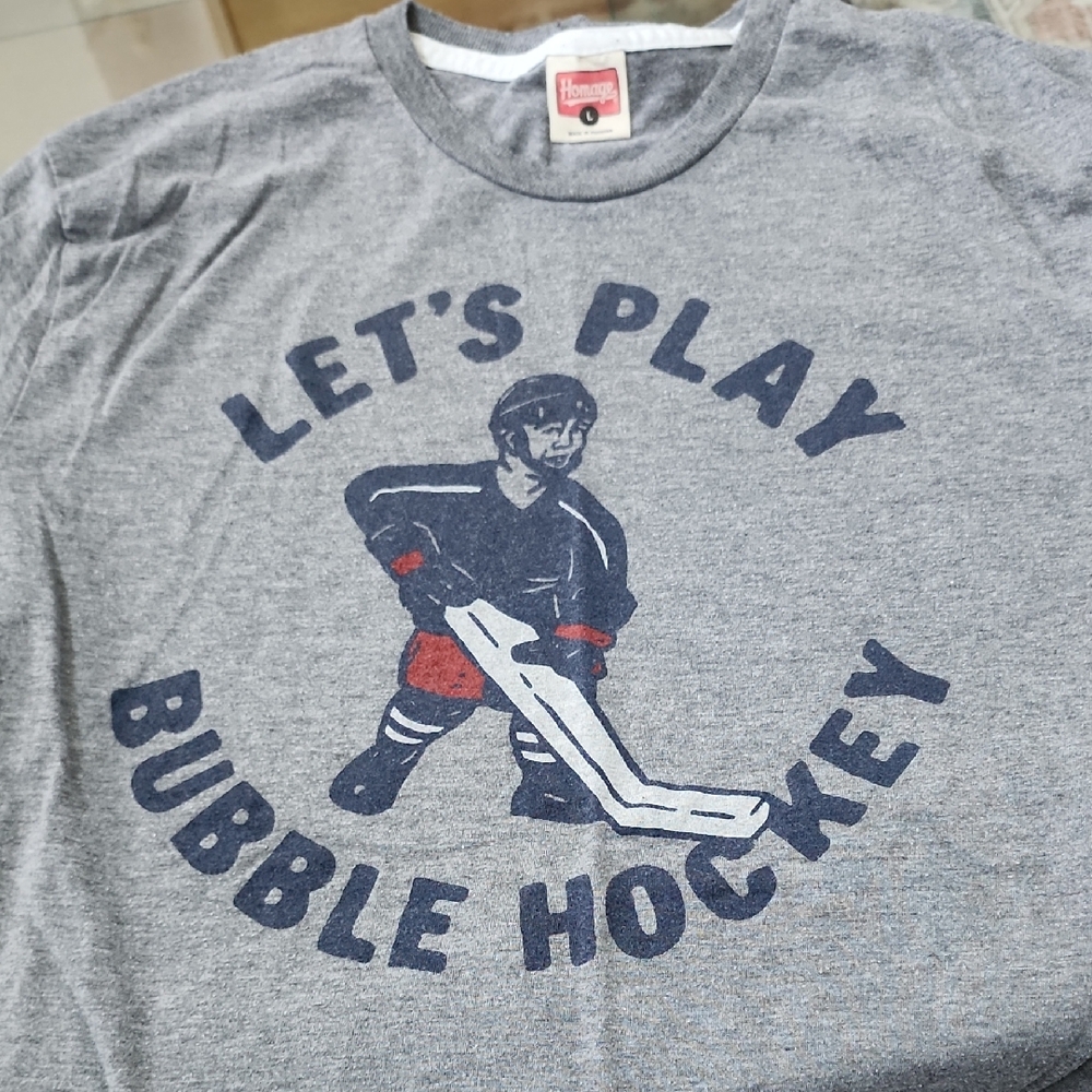 Columbus Blue Jackets Bubble Hockey Shirt L
